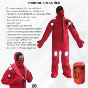 TRAJE INMERSIÓN SOLAS NEPTUNE TALLA EXTRA GRANDE - Imagen 7
