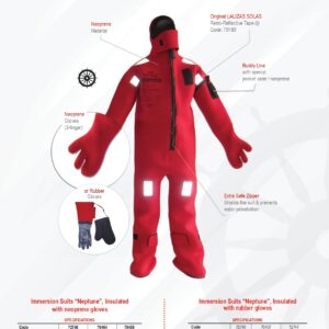 TRAJE INMERSIÓN SOLAS NEPTUNE TALLA EXTRA GRANDE - Imagen 6