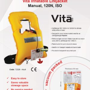 CHALECO SALVAVIDAS HINCHABLE ADULTO VITA 120 N - Imagen 3