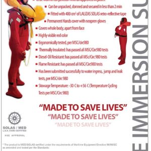 TRAJE INMERSIÓN SOLAS NEPTUNE TALLA EXTRA GRANDE - Imagen 3