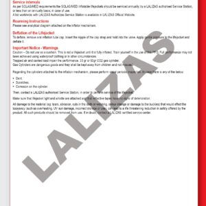 CHALECO HINCHABLE SOLAS LAMDA 330 N - Imagen 6