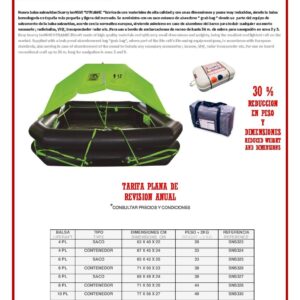 BALSA SALVAVIDAS DUARRY “DYNAMIC“ ISO9650 EN SACO (Disponible en 4, 6 y 8 plazas) - Imagen 4